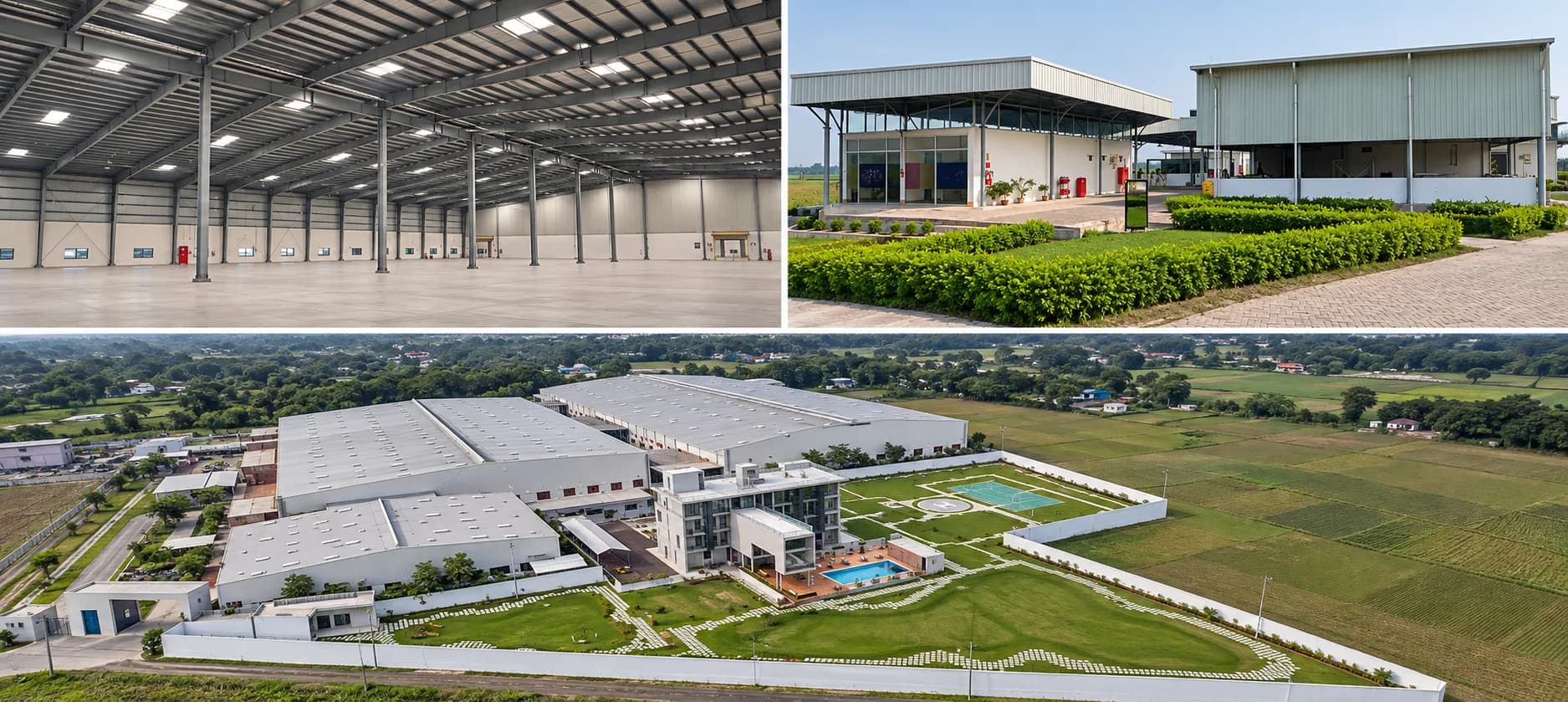 Completed steel warehouse interior built by Liton Steel